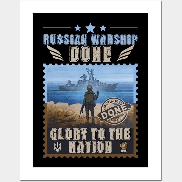 Russian warship done Wall Art by Myartstor 